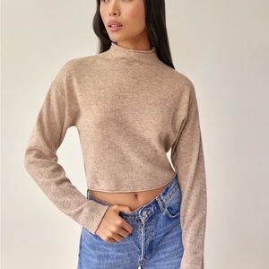 Reformation jeans Cropped Cashmere Turtleneck